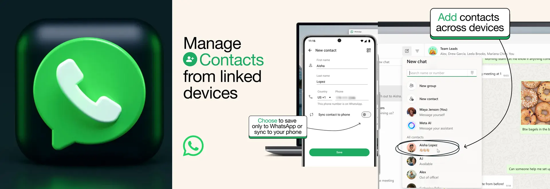 WhatsApp introduces contact storing directly within the app